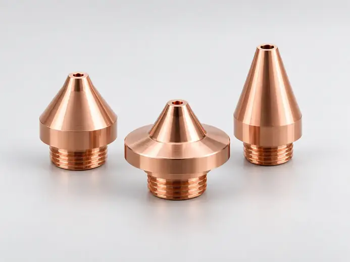 Double-layer fiber laser cutting nozzles