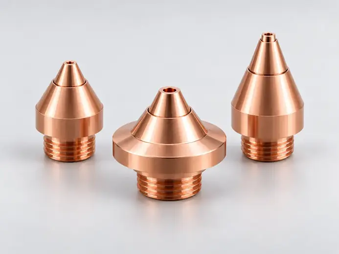 Single-layer fiber laser cutting nozzles